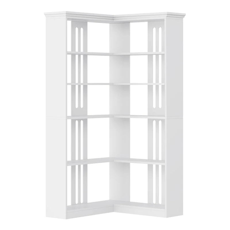 gaomon Corner Bookshelf 72.8in Farmhouse Bookcase Large