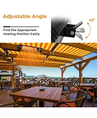 Sugift 1500W Outdoor Electric Patio Heater with Remote Control-Black