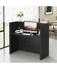 Tribesigns 47 Inch Small Retail Counter,Reception Desk, Modern Front Desk with Counter