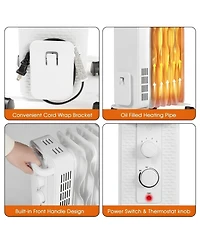 Sugift 1500 W Oil-Filled Heater Portable Radiator Space Heater with Adjustable Thermostat