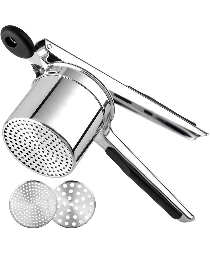 Heavy Duty Professional Stainless Steel Potato Masher and Ricer Kitchen Tool, Press Mash