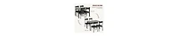 gaomon Dining Table Set for 4, Kitchen with 4 Upholstered Chairs, 5 Piece Rectangular Room Set, Small Space, Apartment, Home, K