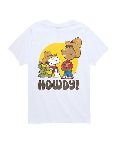 Peanuts Big Boys Howdy Graphic Tee