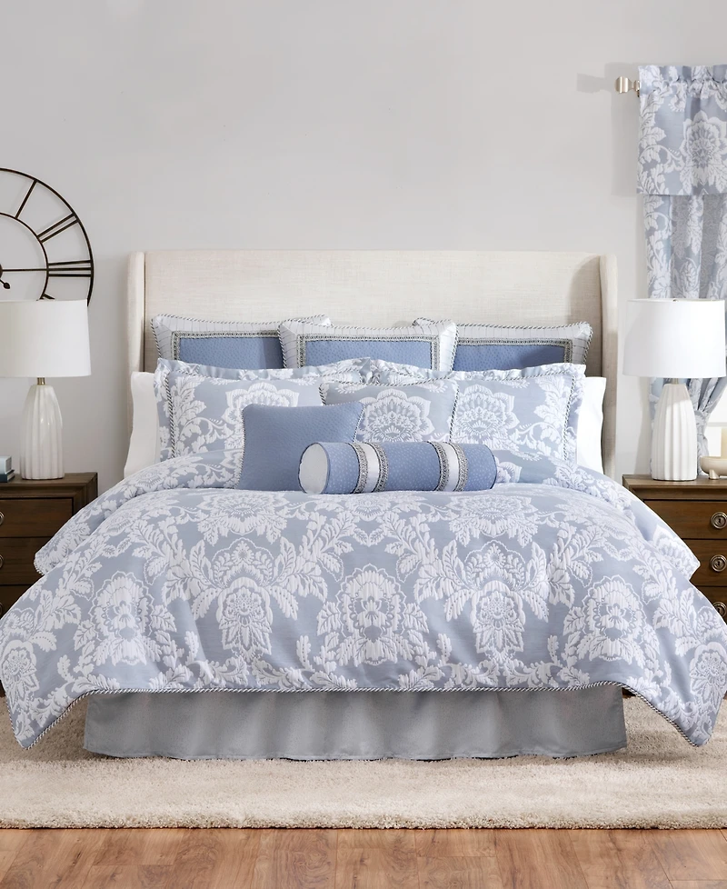 Rose Tree Floral Damask Window Panels, 50" x 84"