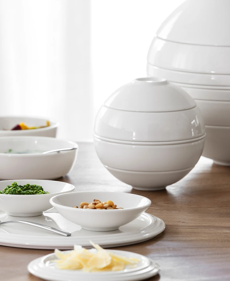 Villeroy & Boch La Boule White 7-Piece Dinnerware Set, Service for 2