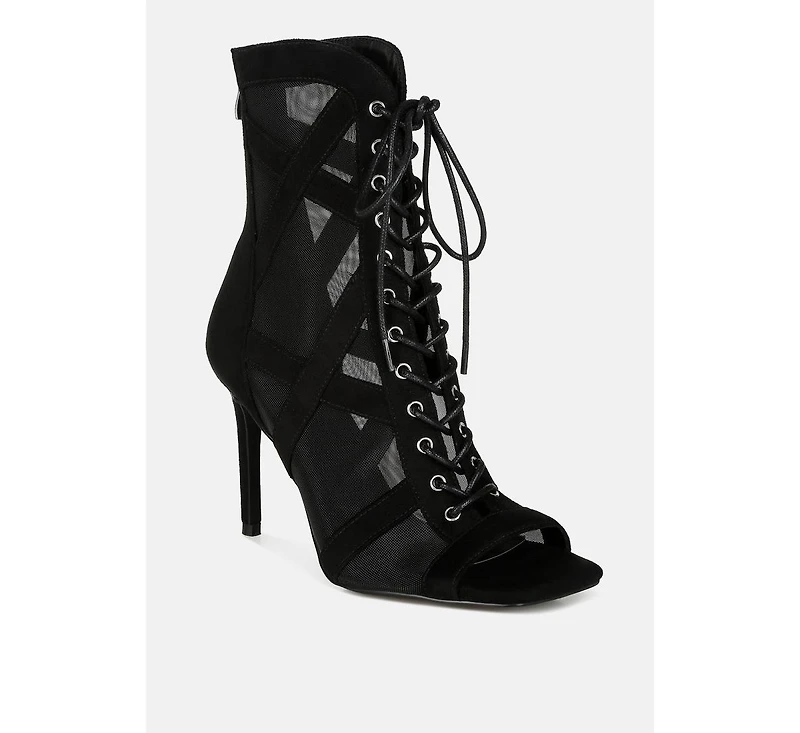 Anarki Mesh Lace-Up Ankle Boots