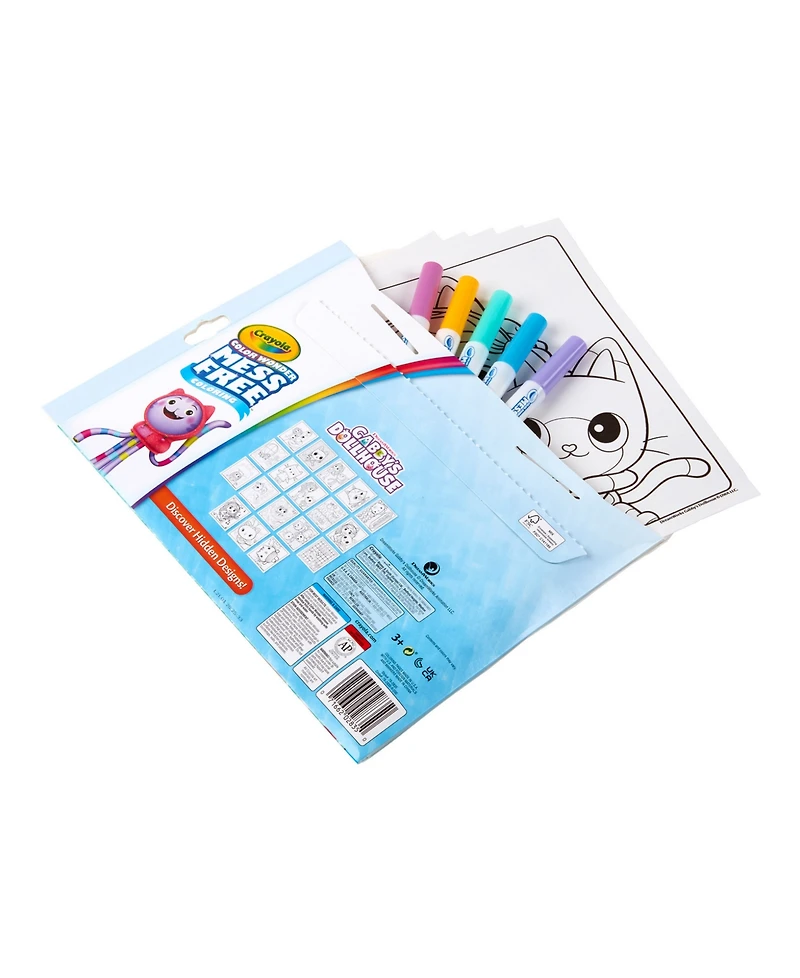 Crayola Color Wonder Gabby's Dollhouse Coloring Pad and Markers, Pack of 2