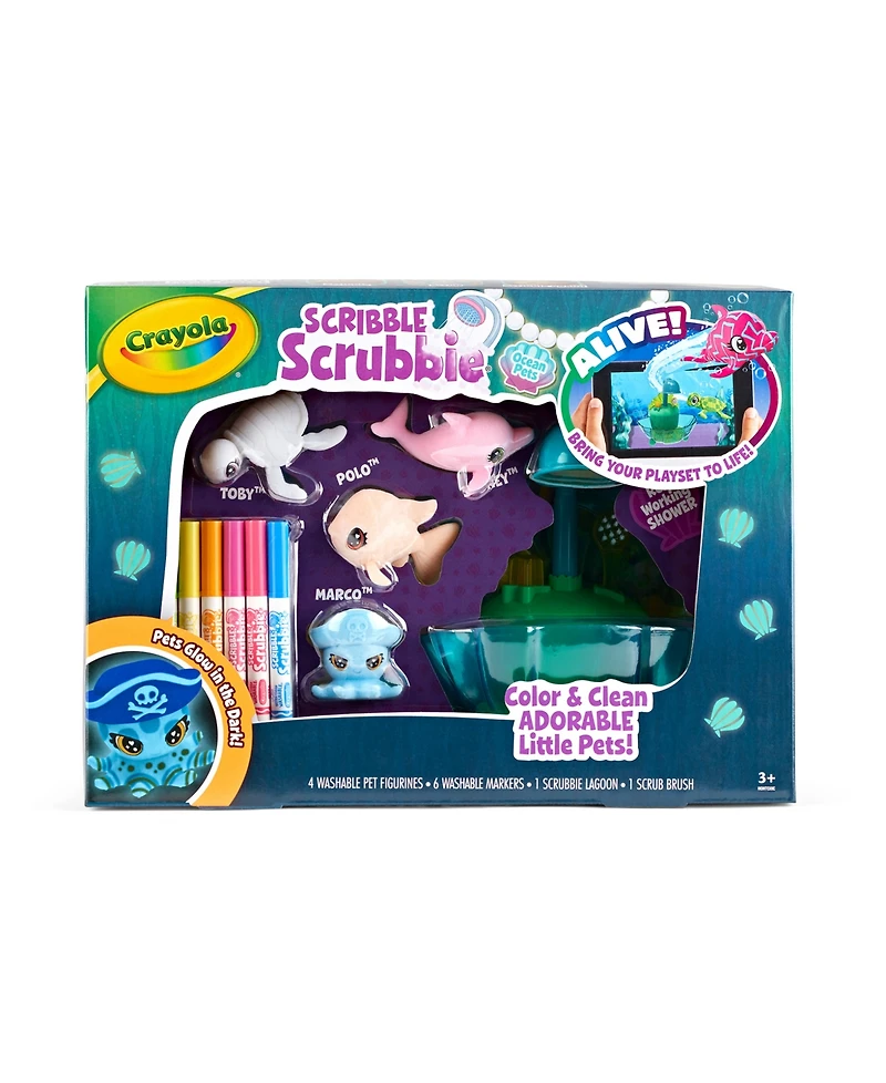 Crayola Scribble Scrubbie Ocean Pets Glow Lagoon