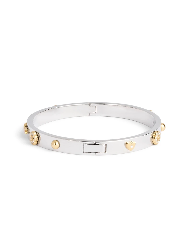 Coach Faux Stone Signature Mixed Motif Bangle Bracelet