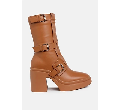 Syrah Chunky Biker Boots