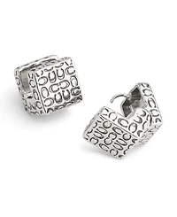 Coach Signature Quilted Cube Huggie Earrings