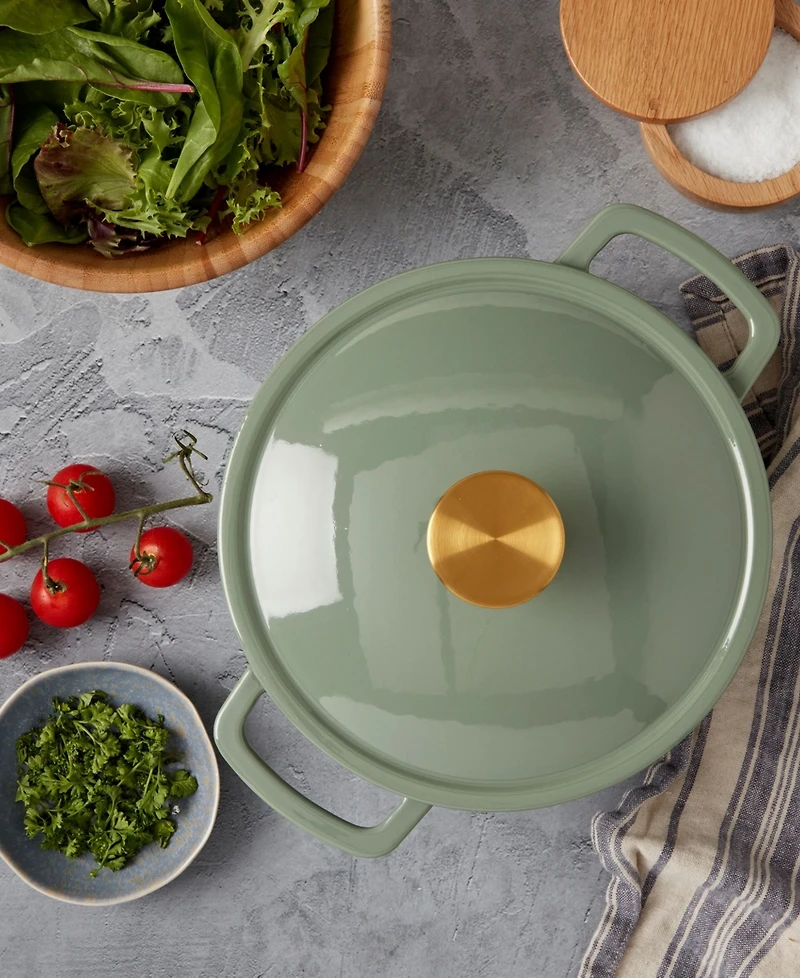 Smith and Clark Sage Green 3-Quart Enameled Cast Iron Dutch Oven