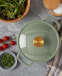 Smith and Clark Sage Green 3-Quart Enameled Cast Iron Dutch Oven