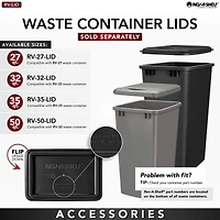 Rev-a-Shelf 35 qt. Under Sink Pullout Trash Can Replacement, Rv-35-52