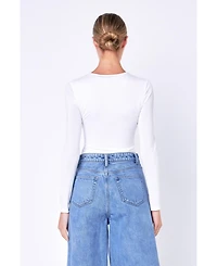 Grey Lab Women's Long Sleeve Soft Bodysuit