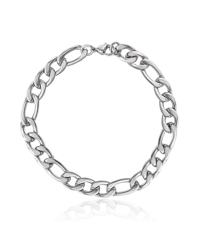 Lucky Brand Stainless Steel Figaro Chain & Bracelet Set - Classic Jewelry for Men
