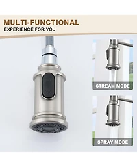 Casainc Single-Handle Spring Pull-Down Kitchen Faucet Single Hole 1.8 Gpm