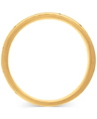 Men's Geometric Texture Milgrain Bead Wedding Band 18k Gold-Plated Sterling Silver