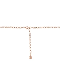 Effy Cultured Akoya Pearl (6mm) & Diamond (1/6 ct. t.w.) Fancy 18" Collar Necklace in 14k Rose Gold