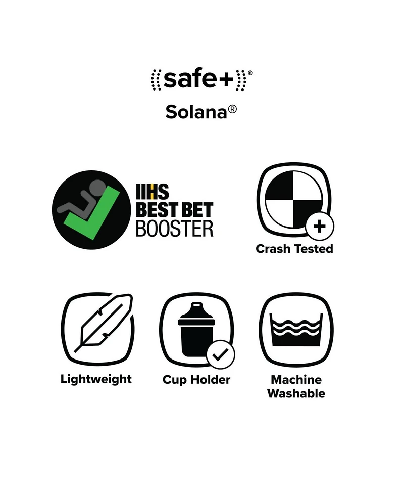 Diono Toddler Solana Backless Booster Car Seat