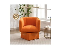 gaomon Swivel Barrel Accent Chair, Mid Century 360 Comfy Round Accent Sofa for Bedroom, Modern Accent Armchair Reading Chair for Living Room Waiting R