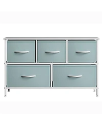 Sorbus 5 Drawers Dresser- Storage Unit with Steel Frame, Wood Top, Fabric Bins - for Bedroom, Closet