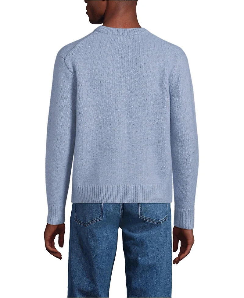 Lands' End Men's Long Sleeve Ultra Soft Oversized Crewneck Sweater