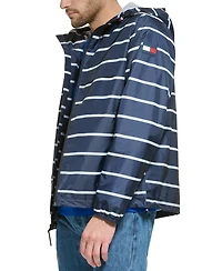 Tommy Hilfiger Men's Stretch Hooded Zip-Front Rain Jacket