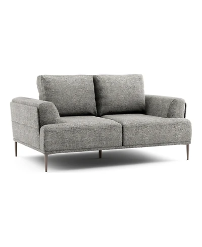 Furniture of America 65" Orlandi Chenille 2-Seater Flared Arm Loveseat
