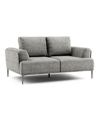 Furniture of America 65" Orlandi Chenille 2-Seater Flared Arm Loveseat