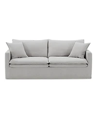 Furniture of America 84" Linen Maddy Narrow Track Arm Sofa