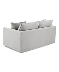 Furniture of America 68" Linen Maddy 2-Seater Narrow Track Arm Loveseat