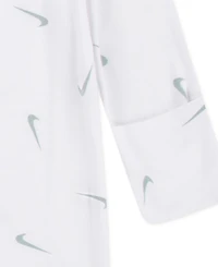 Nike Baby Essentials Viscose Long-Sleeve Footed Coveralls, 2 Pack