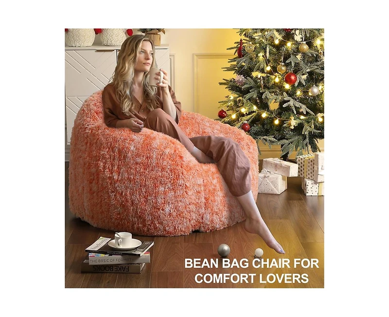 gaomon Bean Bag Chair, Faux Fur Bean Bag Chairs for Adults, Kids Bean Bag Couch with Armrest