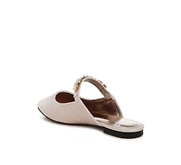 Magnum Diamante Strap Glitter Mules