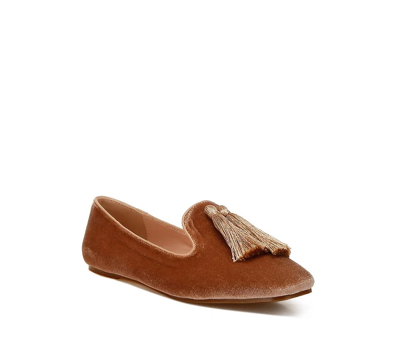 Tromso Iconic Tassel Detail Velvet Loafers