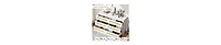 Rattan Dresser For Bedroom, 6 Drawer Dresser For Bedroom, Modern Wide Chest Of Drawers With Anti-Tip Kit
