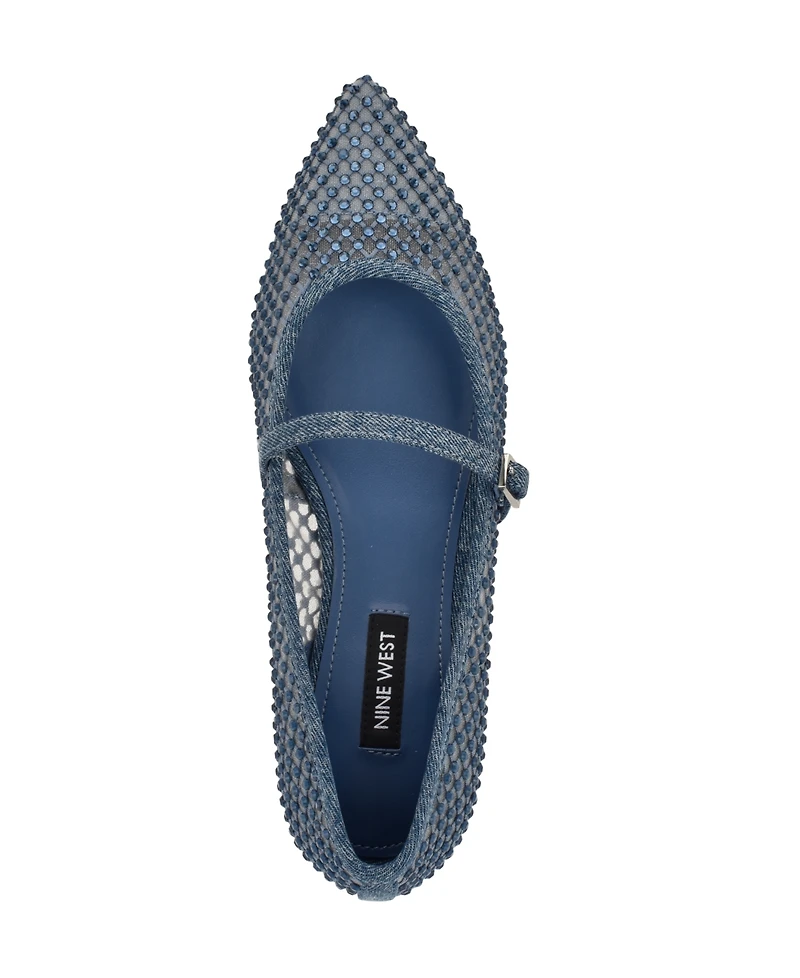 Nine West Women's Bray Pointy Toe Embellished Dress Flats