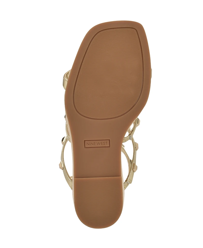 Nine West Women's Sardis Square Toe Wedge Sandals