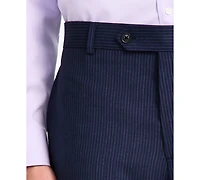 B by Brooks Brothers Men's Pinstriped Wool-Blend Stretch Classic-Fit Suit Separates Pant