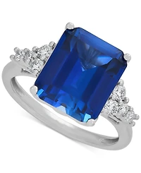 Grown With Love Lab Gemstone & Diamond (1/3 ct. t.w.) Ring 14K Gold