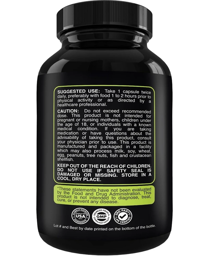 Nootropic Memory Supplement for Brain Support + Iq, Memory Pills for Brain Boost & Natural Energy Booster Vitamin B12 Supplement, Nature's Craft, 30ct
