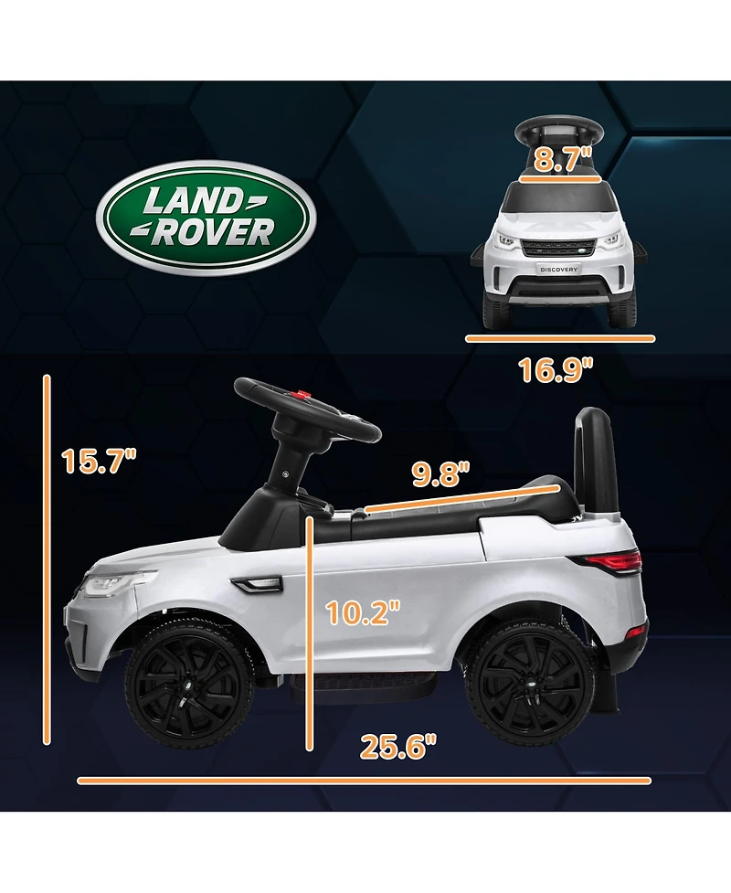 Qaba 2 in 1 Land Rover Licensed 6V Ride On Car, Sliding Car, Light