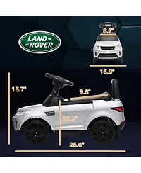 Qaba 2 in 1 Land Rover Licensed 6V Ride On Car, Sliding Car, Light