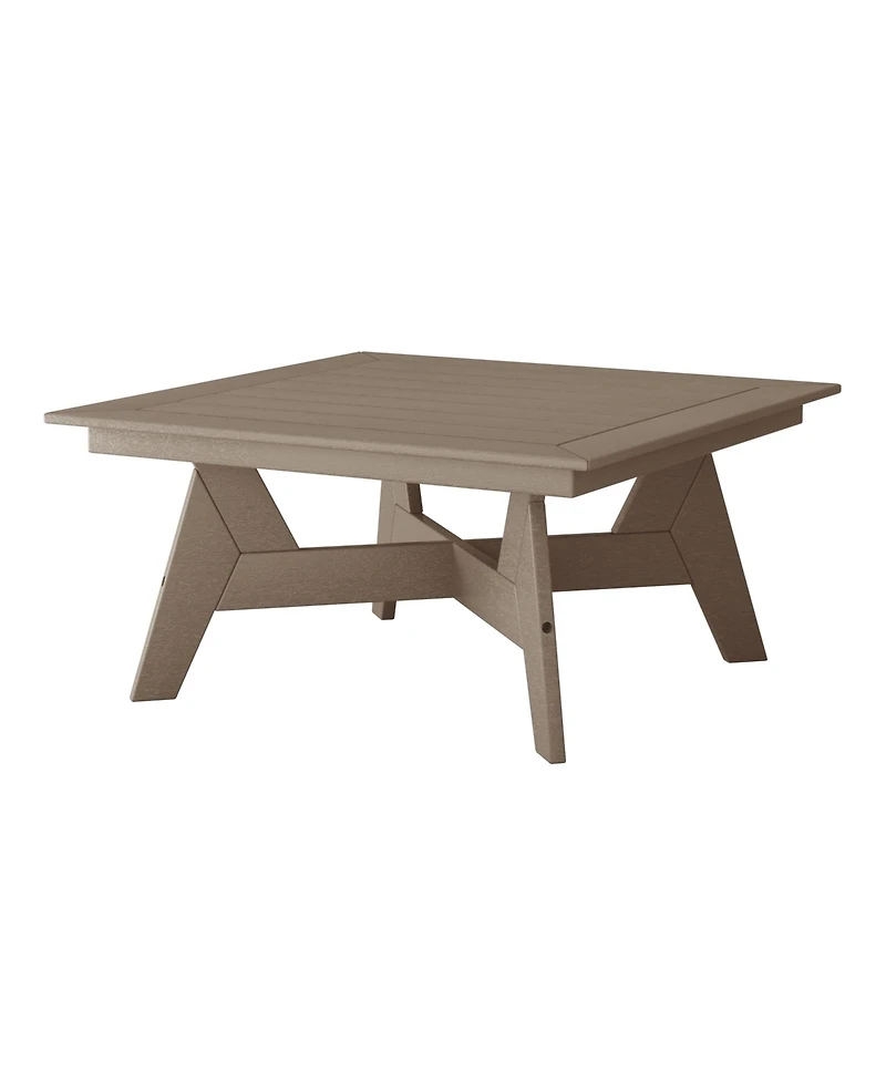 WestinTrends Outdoor 5-Piece Weathered Wood Modular Sectional Patio Furniture Sofa Set