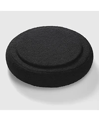 WestinTrends Mid-Century Modern Faux Sherpa Round Storage Ottoman