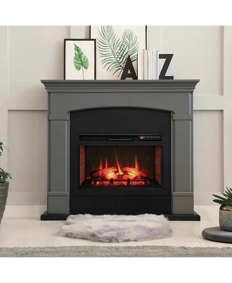 Sugift 26 Inch Infrared Electric Fireplace Insert with Remote Control