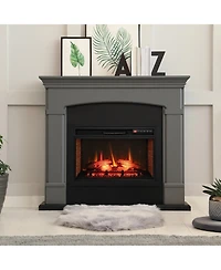 Sugift 26 Inch Infrared Electric Fireplace Insert with Remote Control