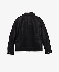 Boy's Faux Suede Ranger Jacket With Shearling Lining