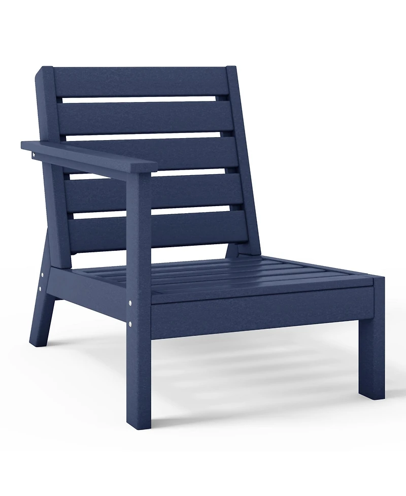 WestinTrends Outdoor Patio 3-Piece Hdpe Deep Seating Sectional Sofa